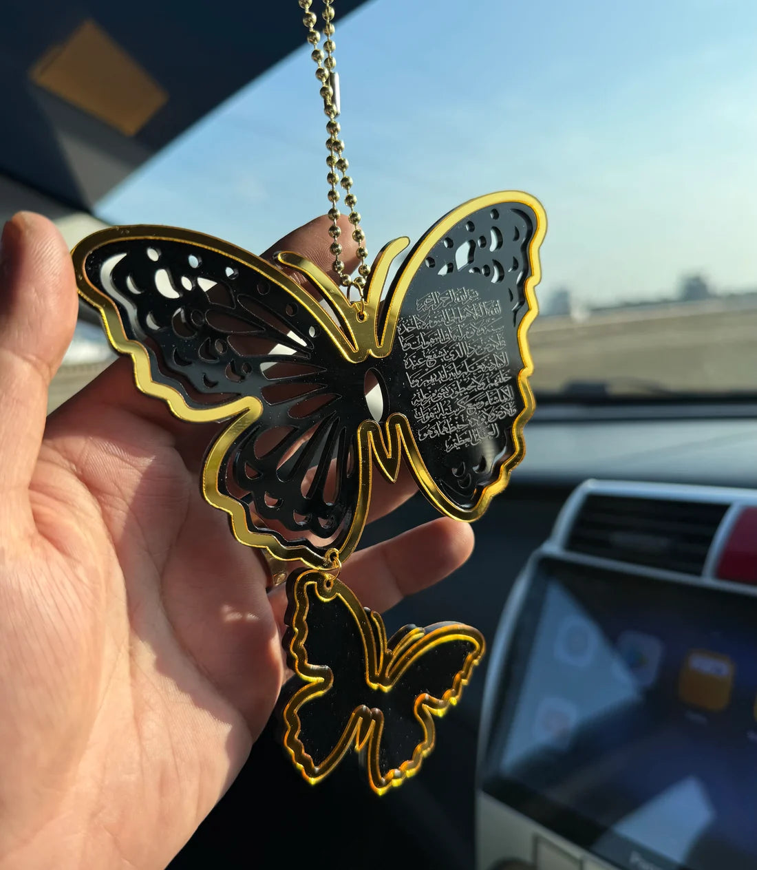 Black Butterfly Car Hanging Ornament